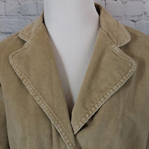 St. John's Bay tan Corduroy jacket - Picture 4 of 8
